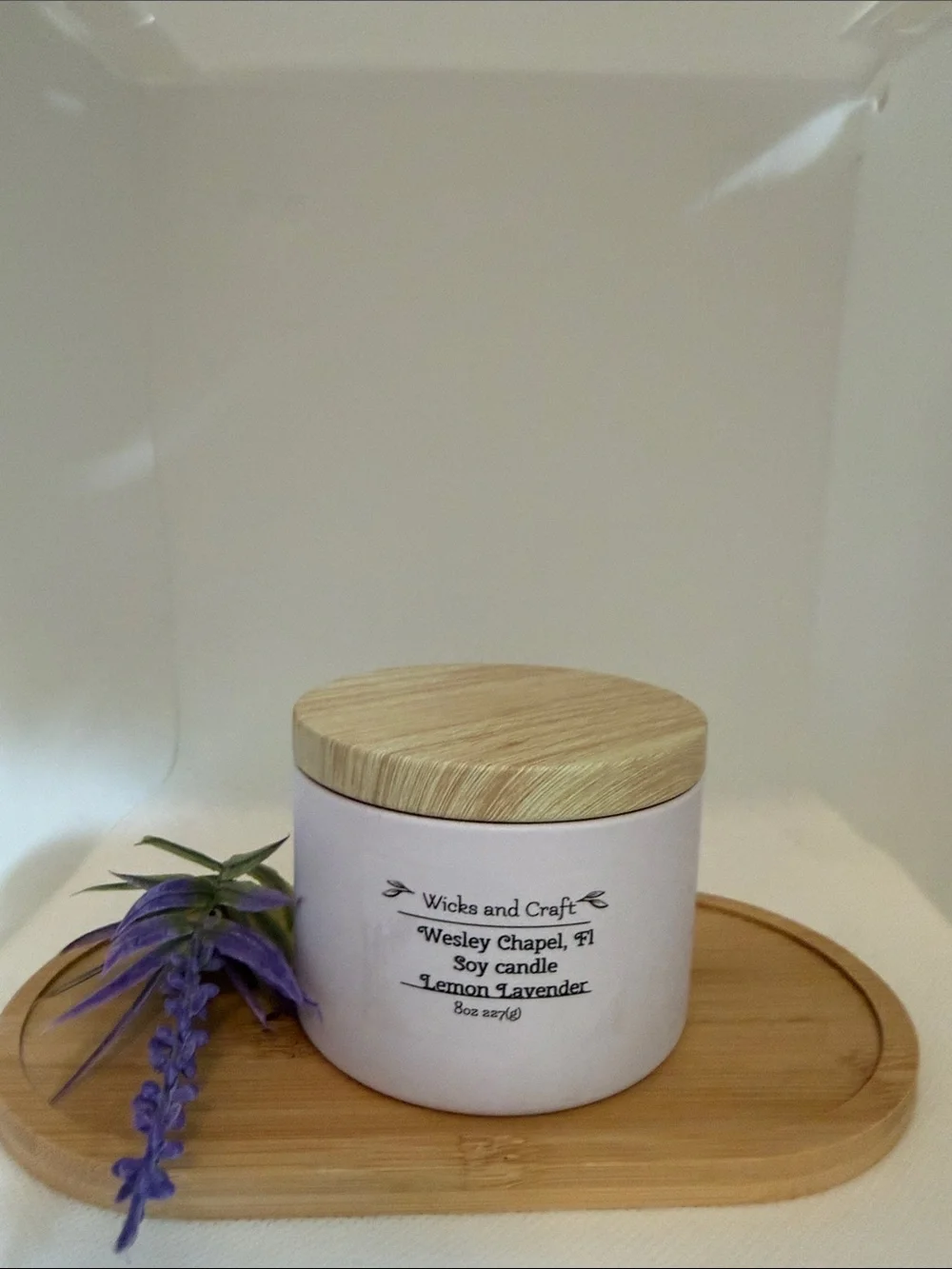 Lemon Lavender Soy Candle - Cream